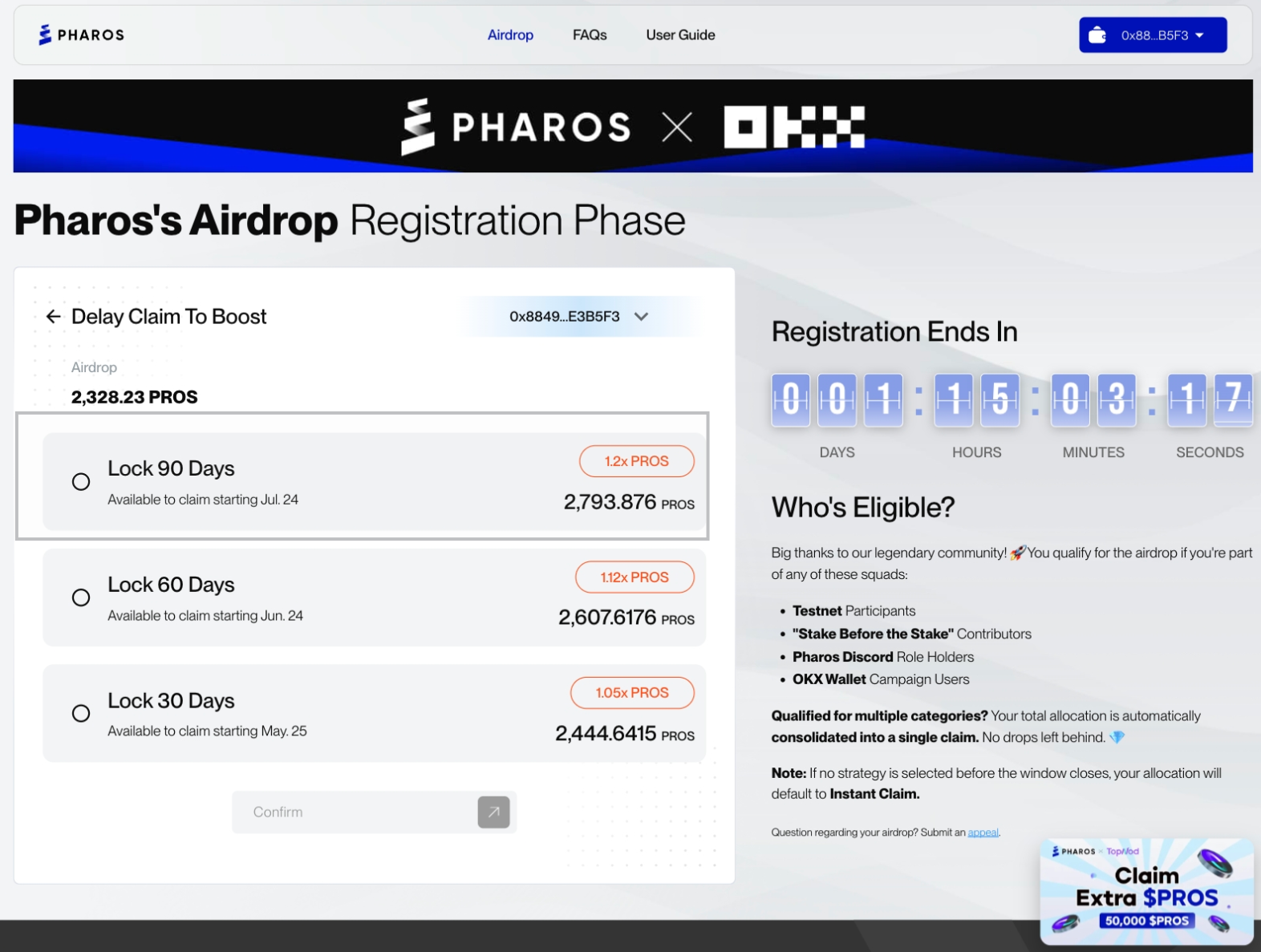Delay claim confirmation